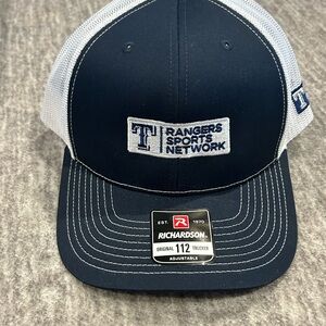 Texas Rangers Sports Network Navy and White Trucker Hat